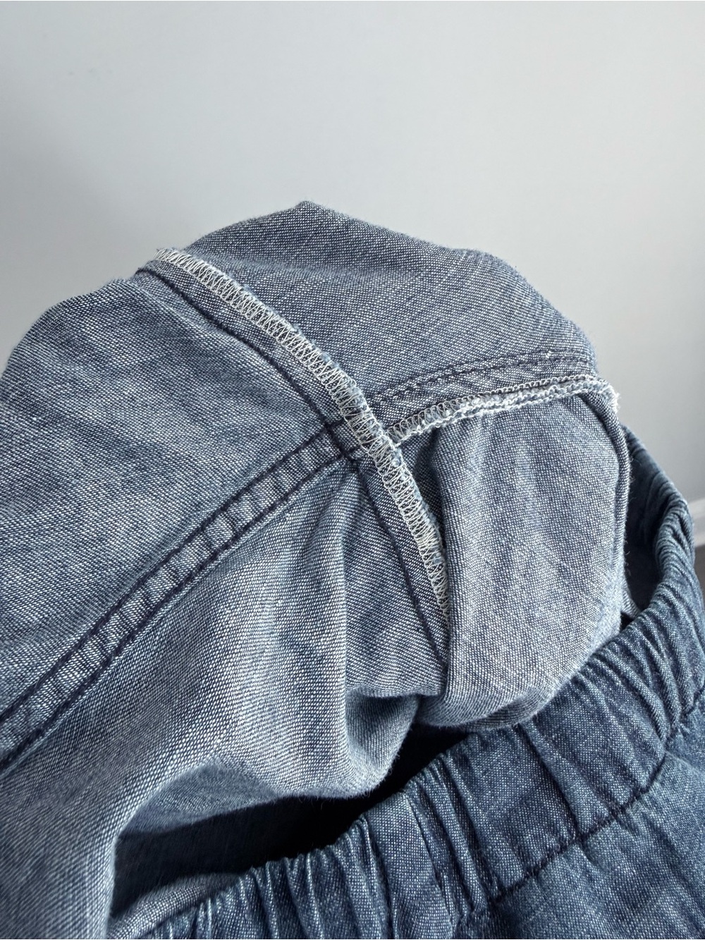 COS DENIM WIDE LEG DRAWSTRING PANTS 6 indigo LINEN BLEND MINIMALIST Casual - Picture 14 of 16
